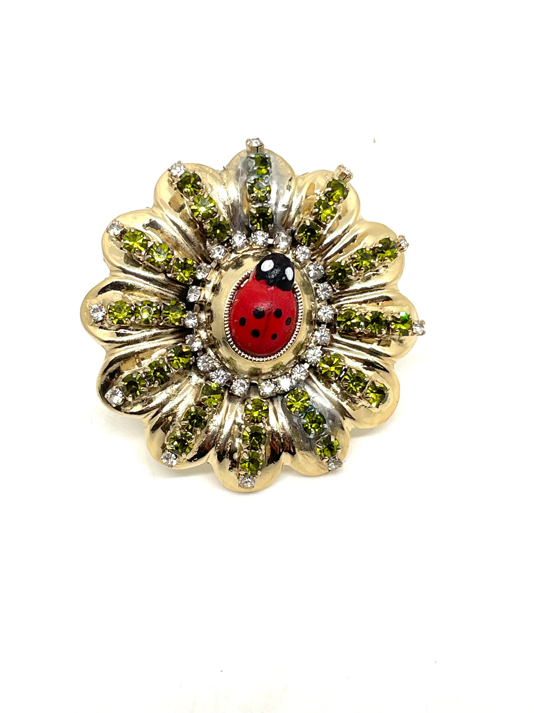 ANELLO CON COCCINELLA SUL FIORE