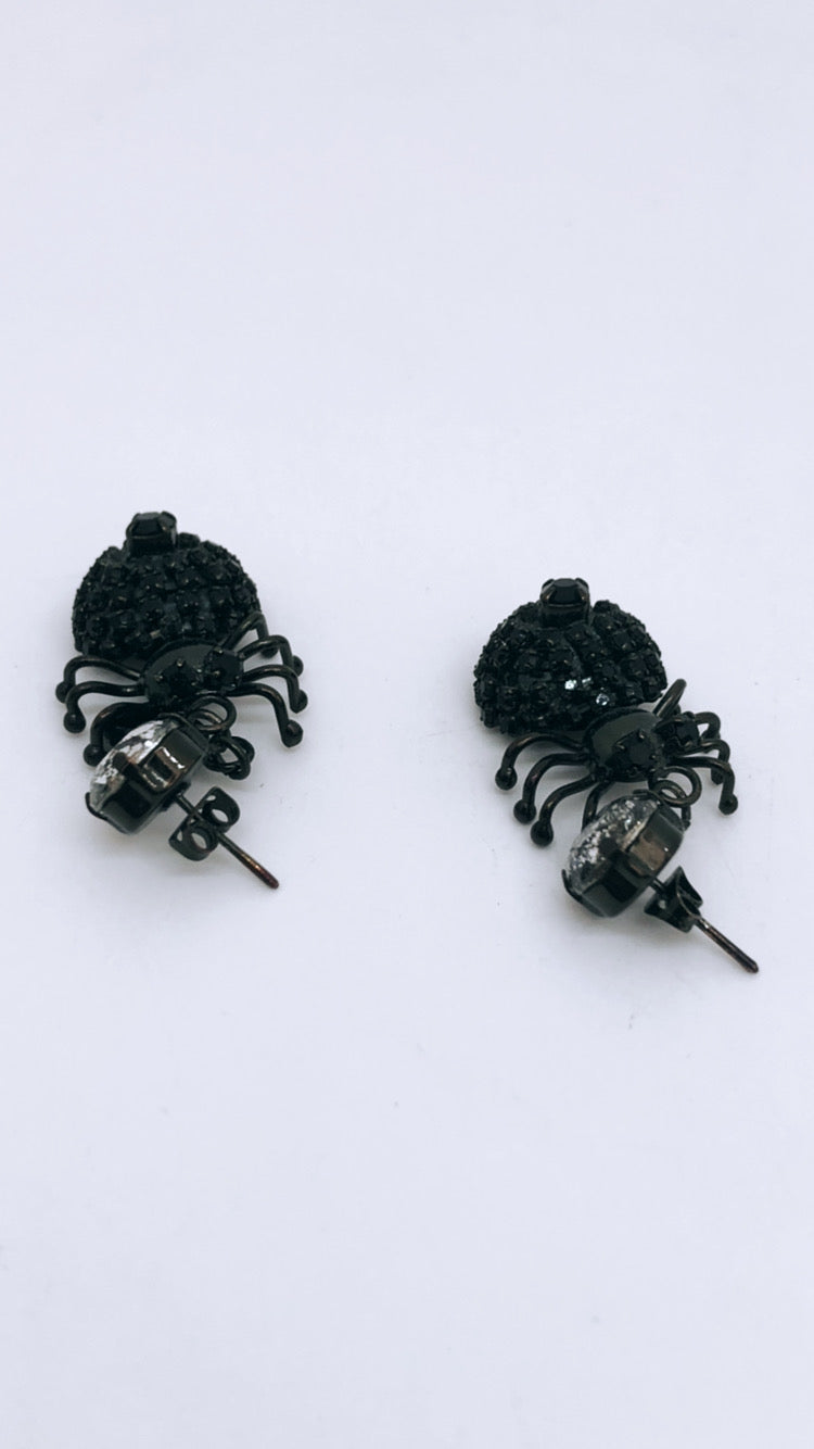 Orecchini in argento Sterling a forma di ragno, punzonati 925 Orecchini in argento Sterling a forma di ragno, punzonati 925