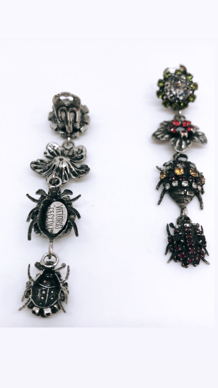 Orecchini scarabeo neo-egiziano, orecchini di insetti, gioielli Orecchini scarabeo neo-egiziano, orecchini di insetti, gioielli